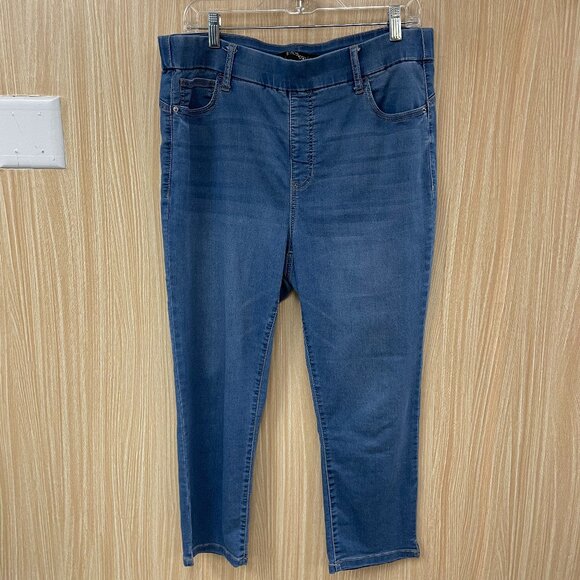 Stitch Star blue pull on jeans size large - Picture 1 of 5